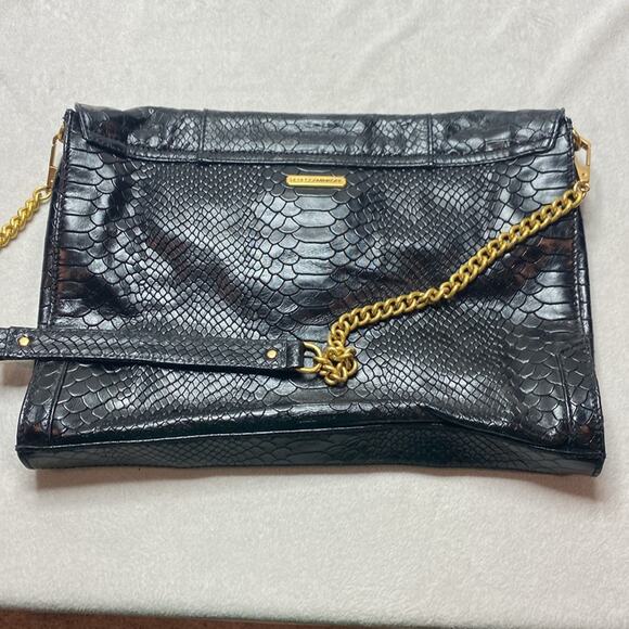 Rebecca Minkoff Black Animal Print Should Bag with Gold Hardware - Picture 2 of 6